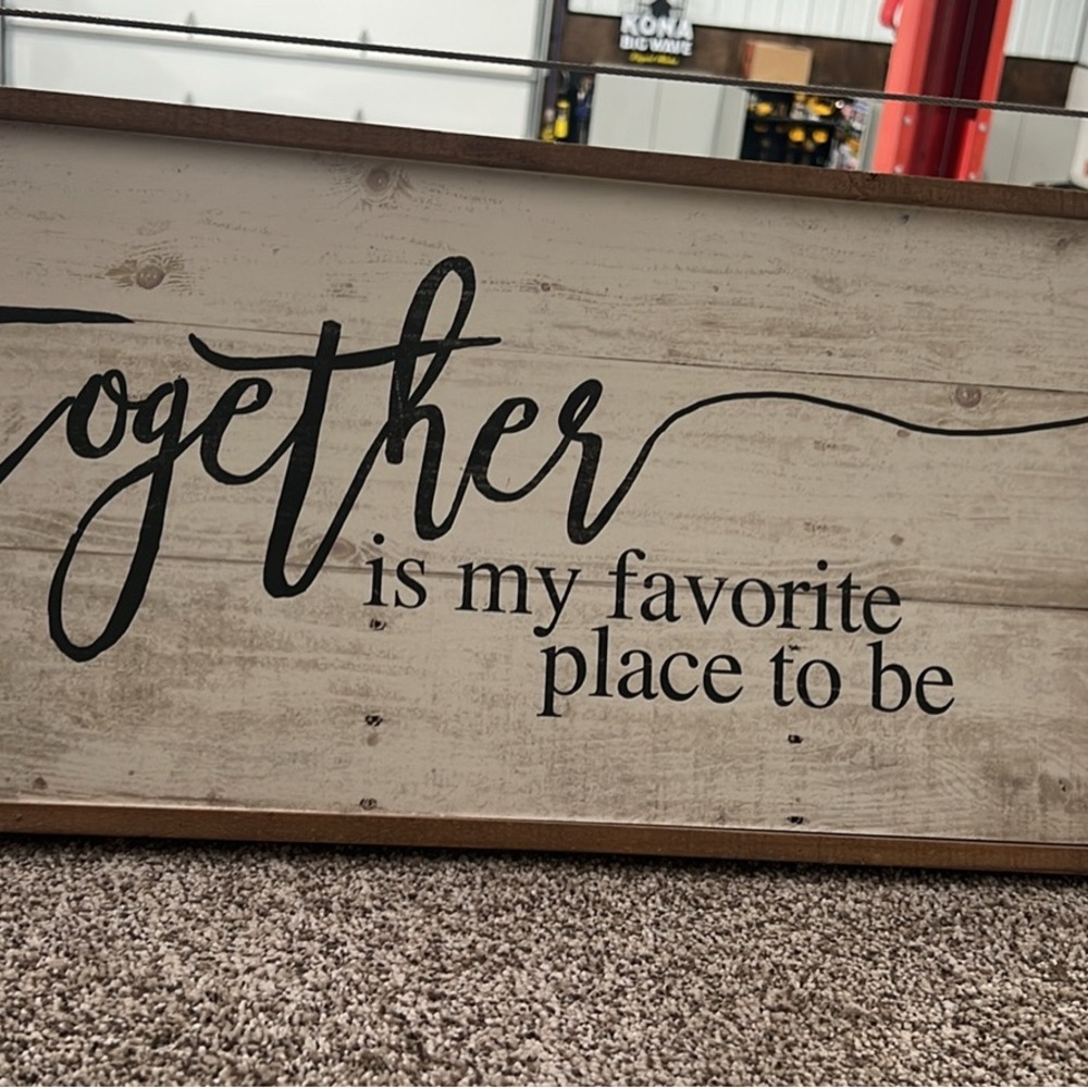Rustic White and Black Wall Decor Sign